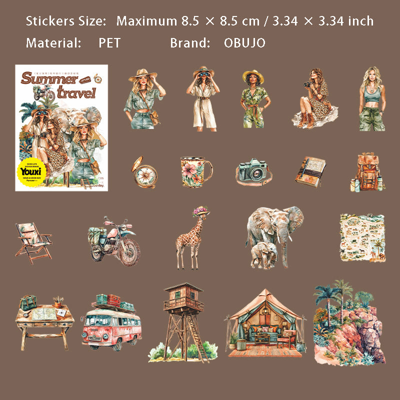 20 Pcs Travel Themed Stickers XRLC