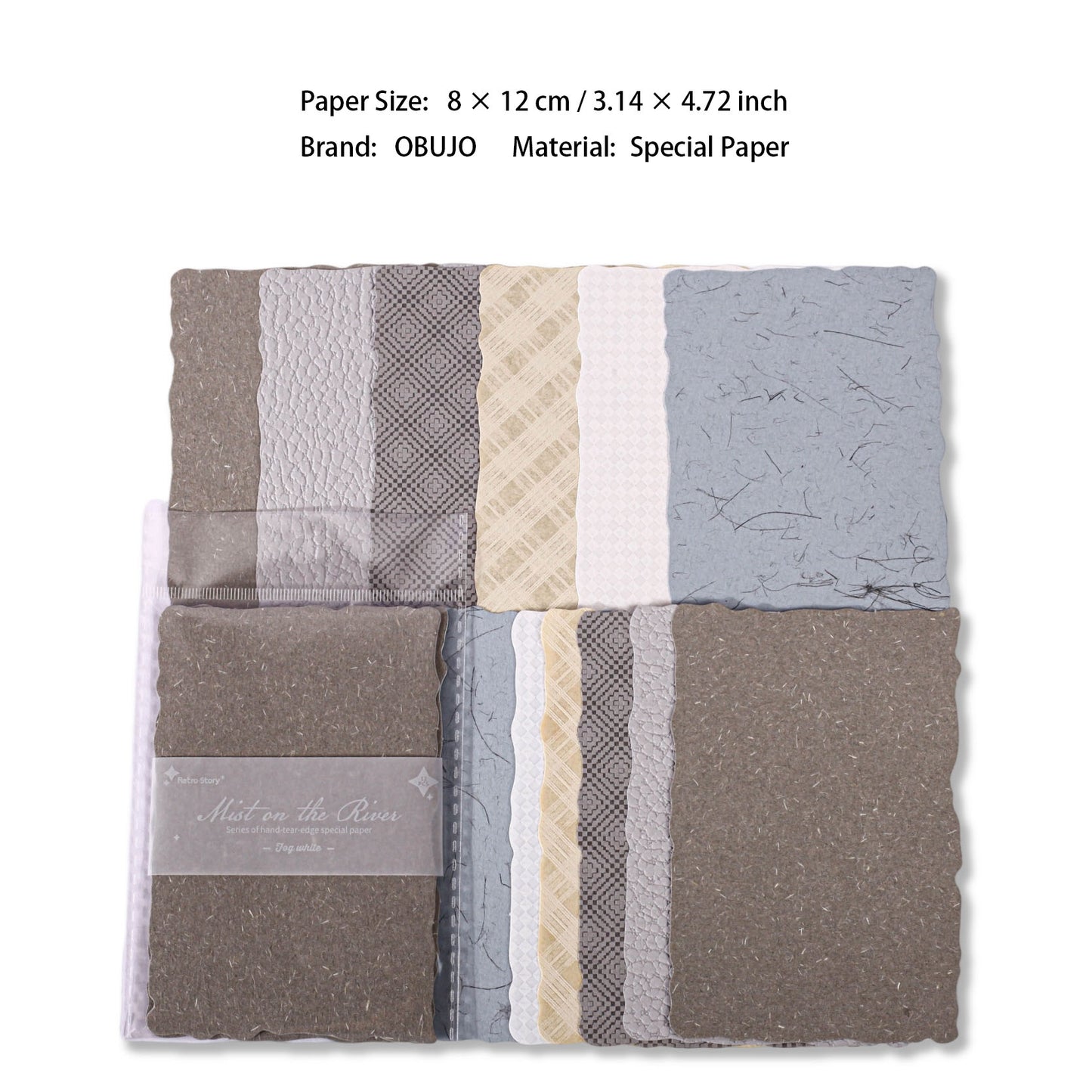 12 Sheets Embossed Journal Paper JWXL