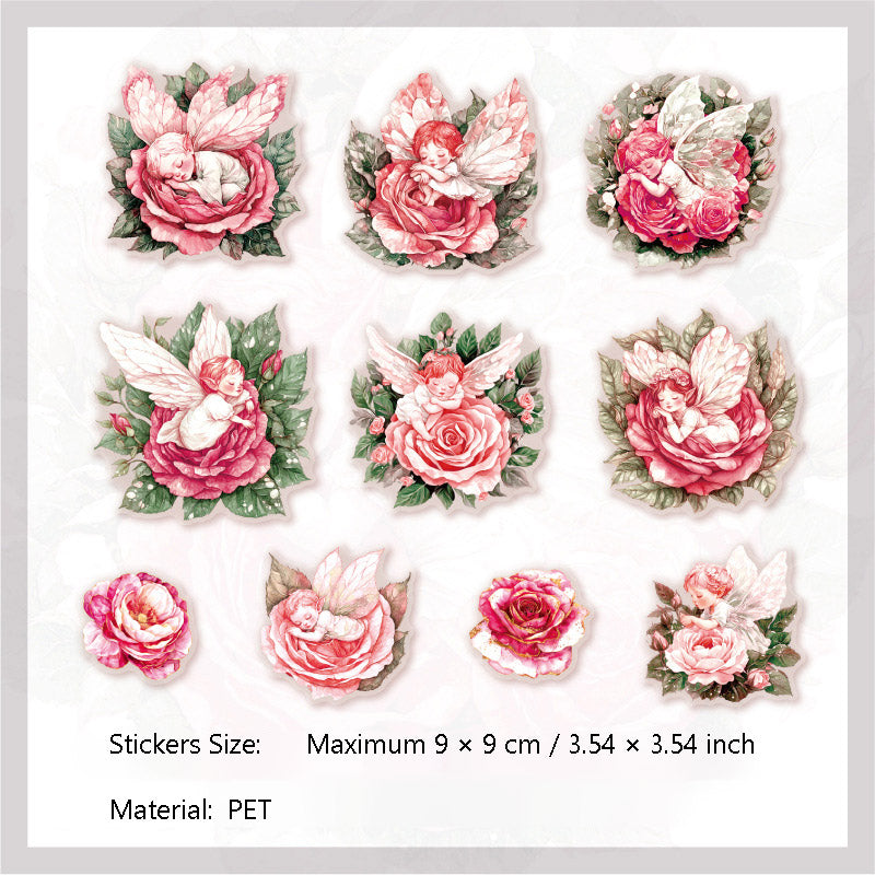 10 Pcs Fairy Theme PET Stickers JLGD
