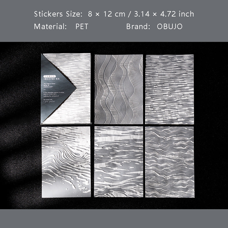 10 Pcs Texture Art Foam Stickers XYSJ