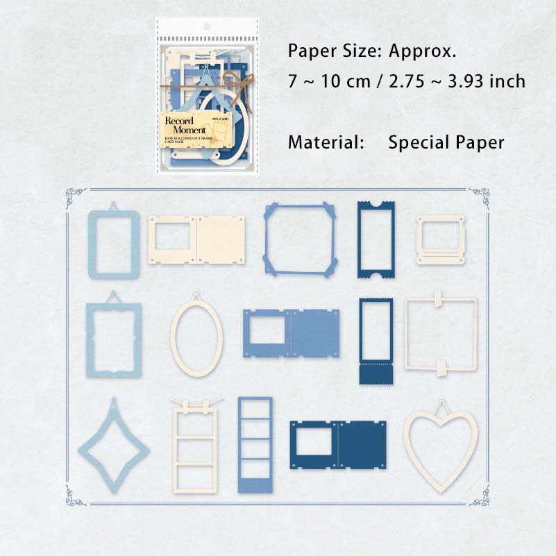 15 Pcs Hollow Cutout Scrapbook Paper KKSJ