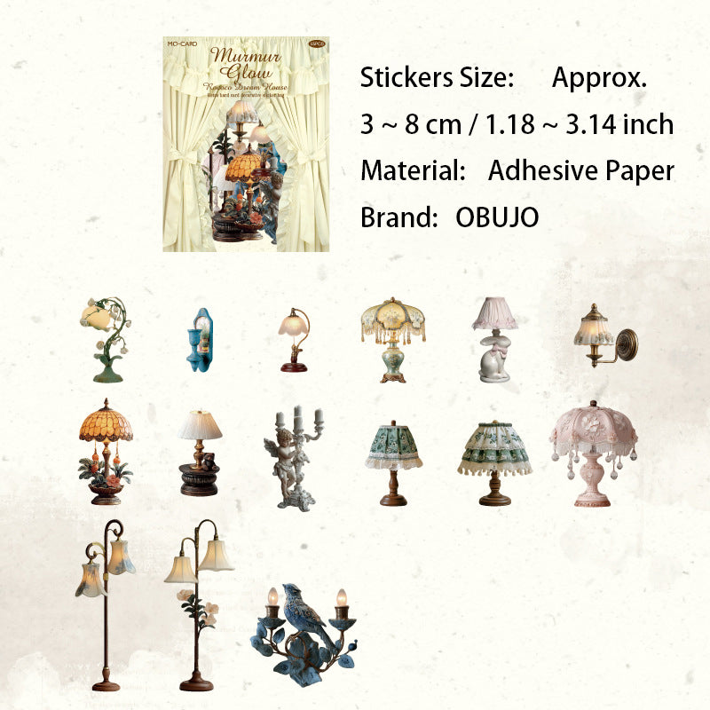 15 Pcs Rococo Furniture Stickers KKTMW