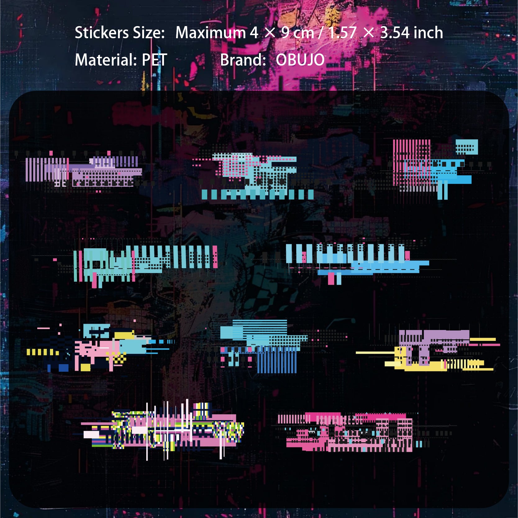 20 Pcs Punk Themed PET Stickers ZDKJ