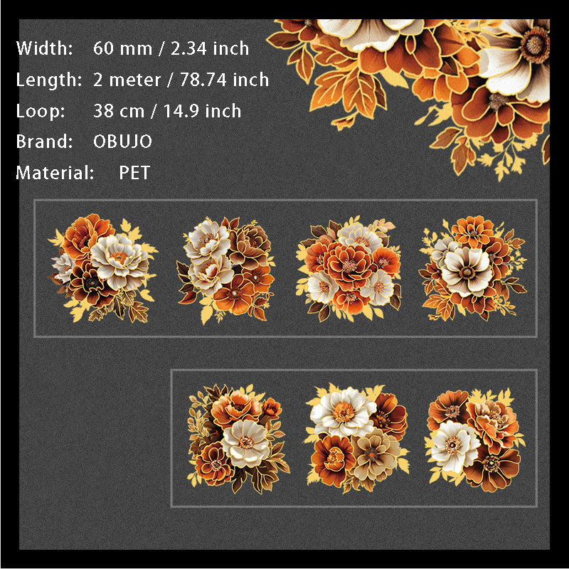 1 Roll Gold Foil Gothic Rose Stickers Tape LJHQJ
