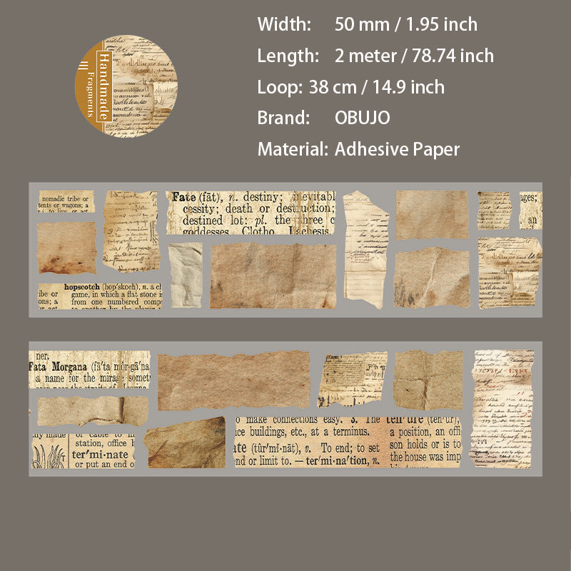 1 Roll Vintage Floral Stickers Tape SZSY