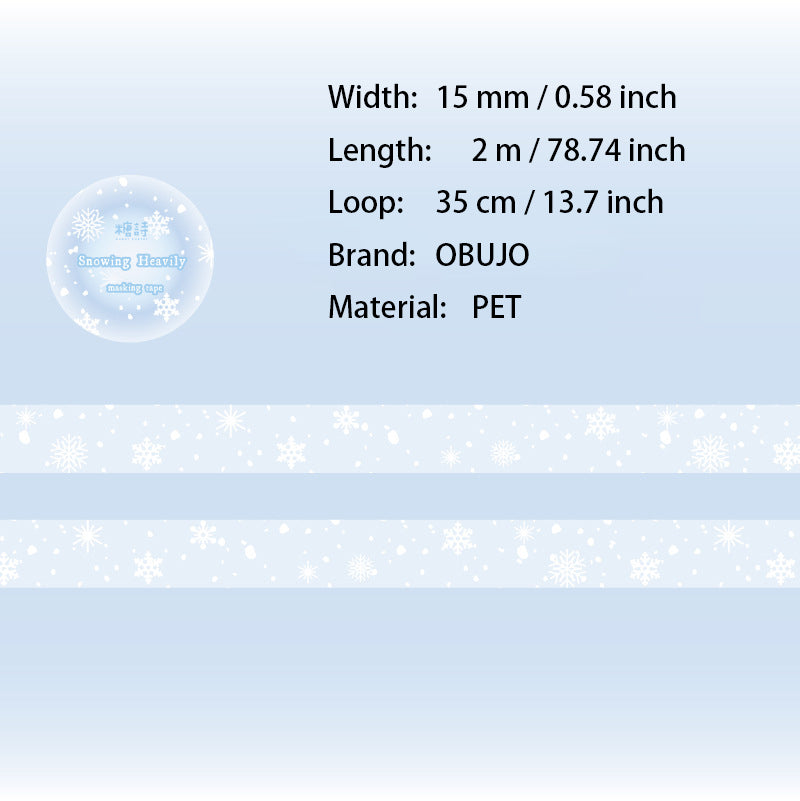 1 Roll Snowflake PET Tape DJLG