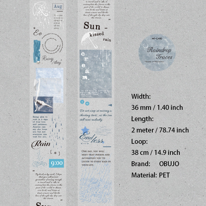 1 Roll Vintage Journal PET Tape SYZJ