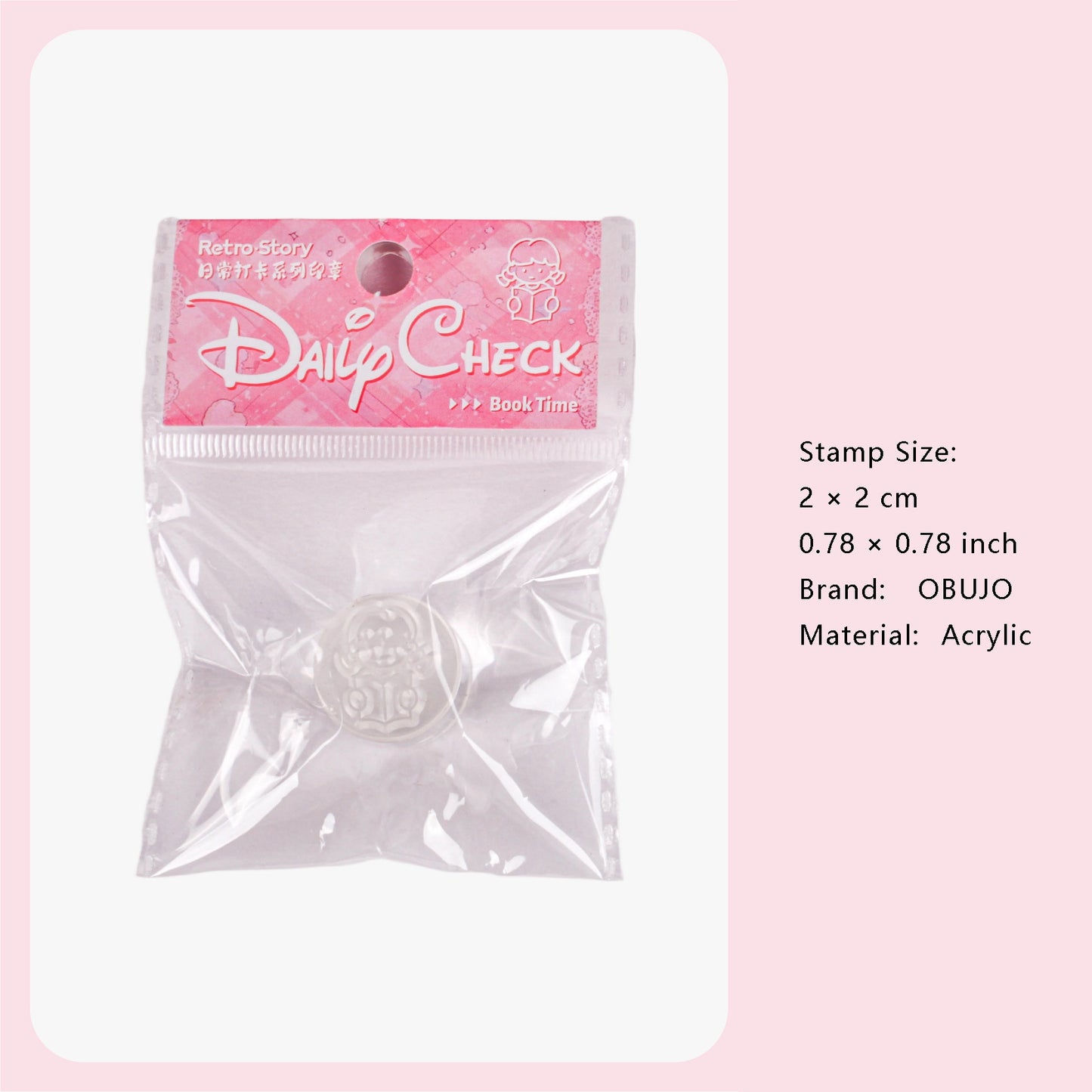 Cute Girl Daily Acrylic Stamp RCDK