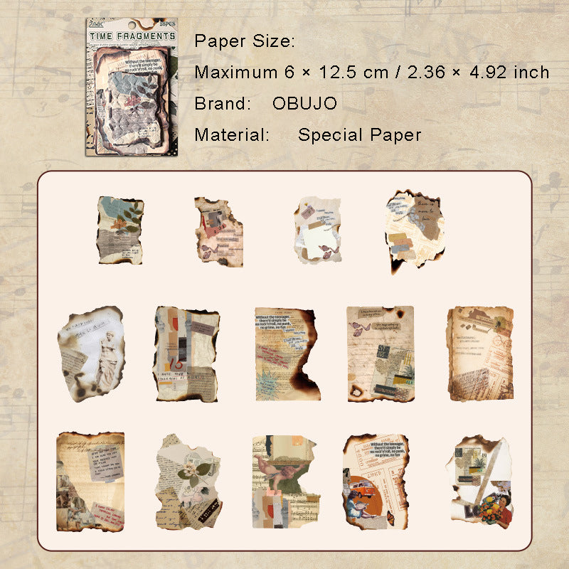 28 Sheets Embossed Vintage Scrapbook Paper FGYJ