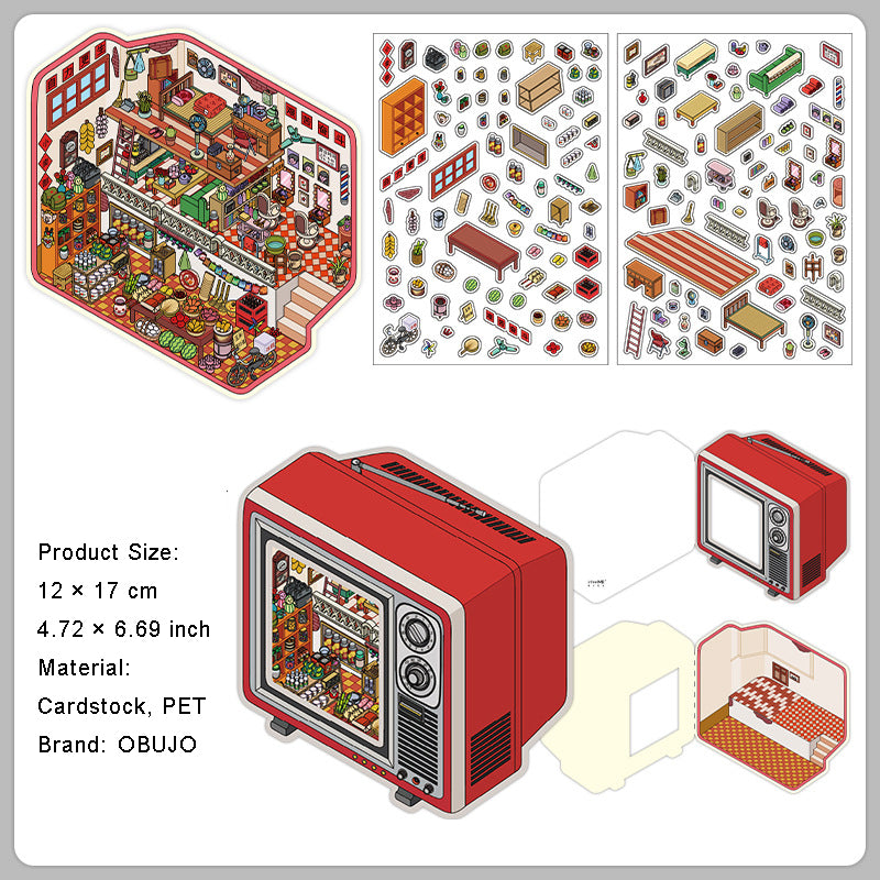 3D Shop Scene Diy Stickers Kit JRYYZ