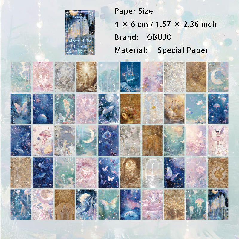 100 Sheets Fantasy Painting Journal Paper QHBWG