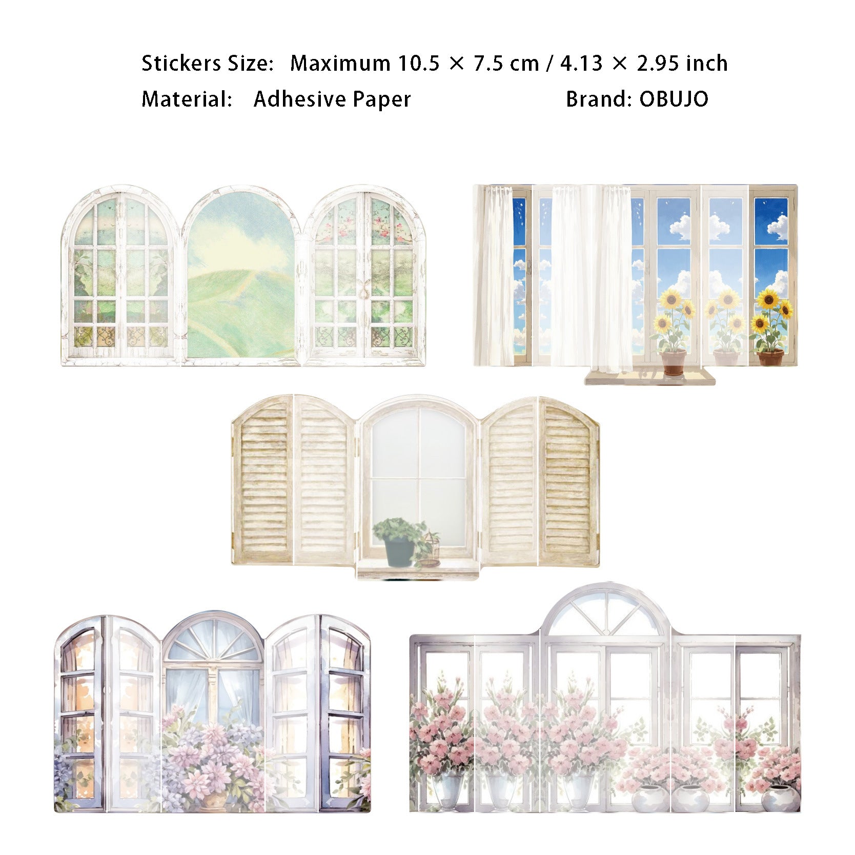 10 Pcs DIY Windows Stickers SGZC