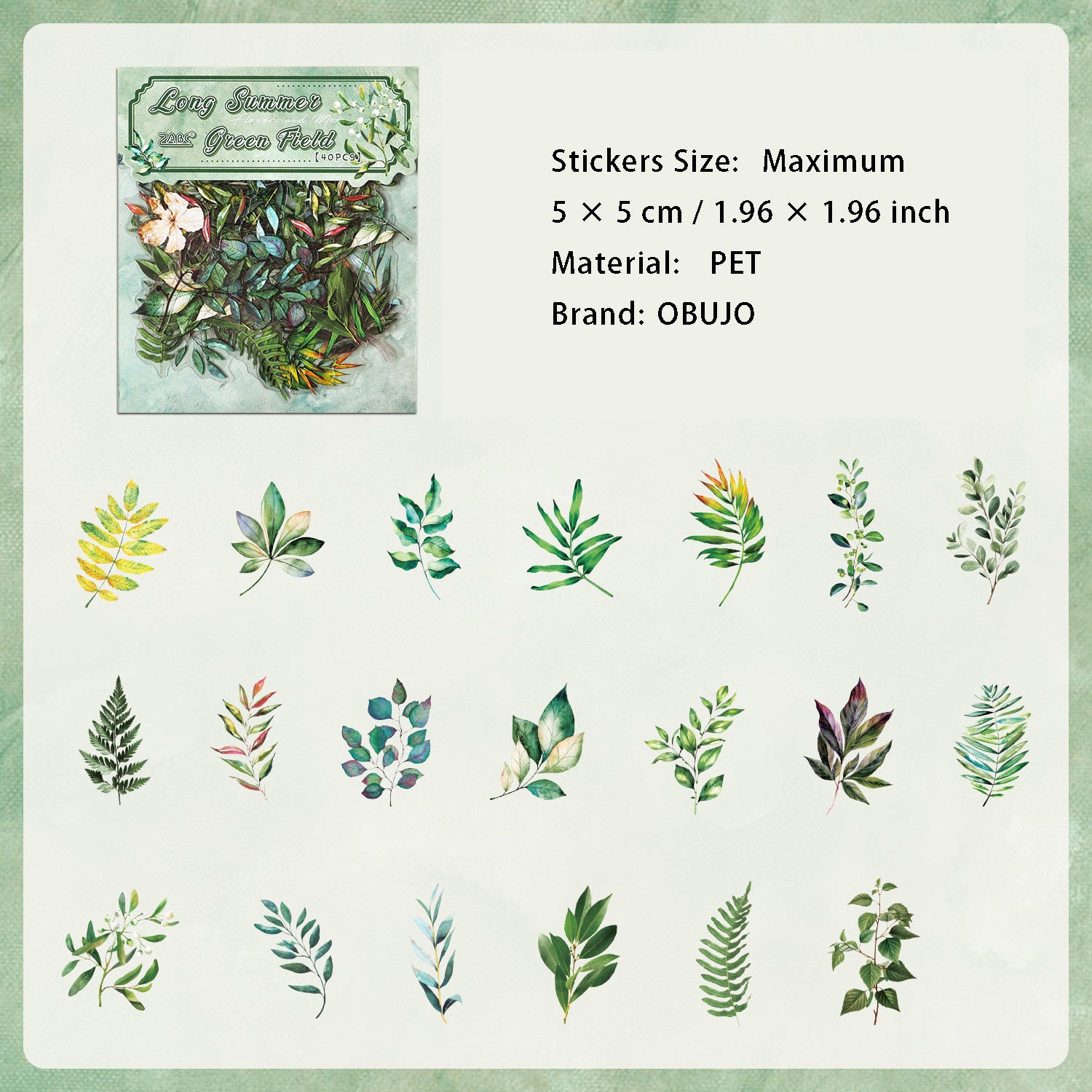 30 Pcs Flower PET Stickers FHJM