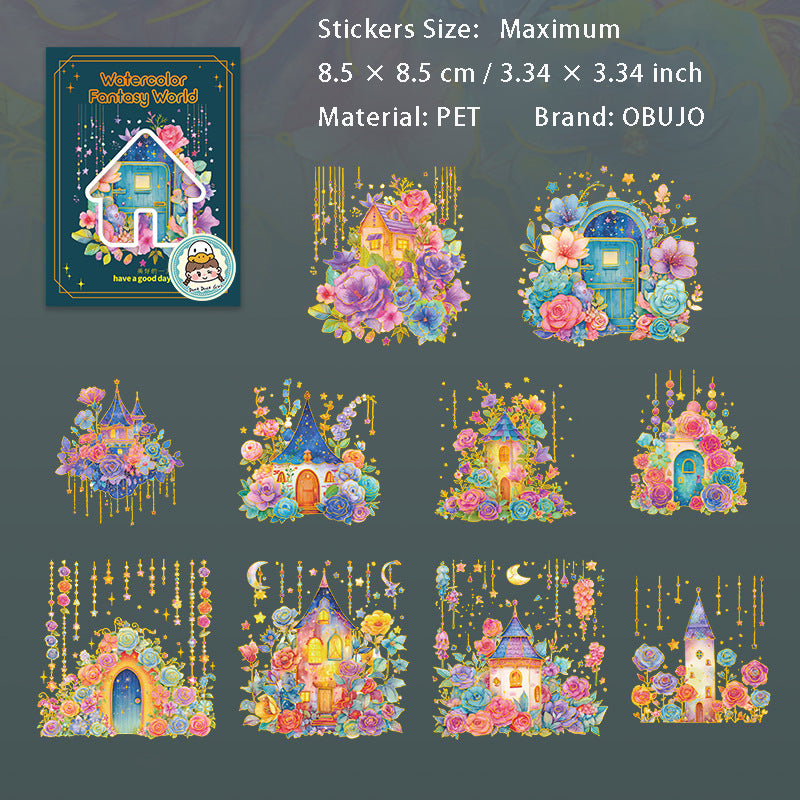 10 Pcs Fantasy World PET Stickers SCQH