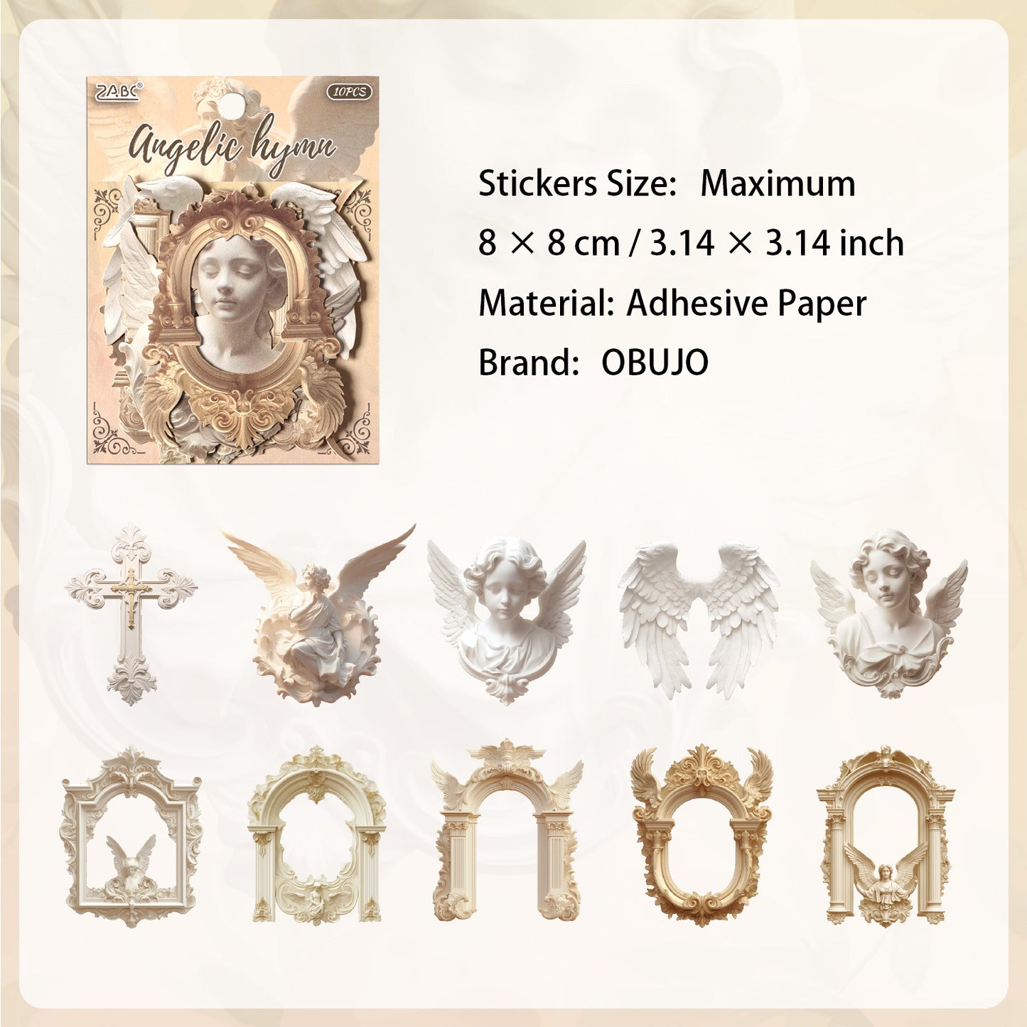 10 Pcs Vintage Frame Journal Stickers FHOY