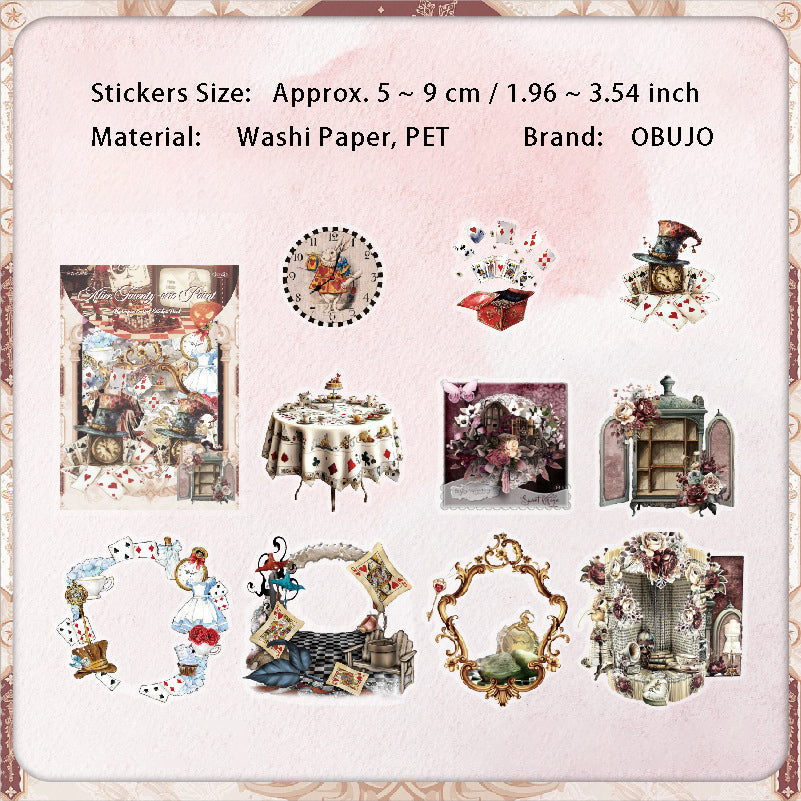 20 Pcs Vintage PET Stickers JFZJ