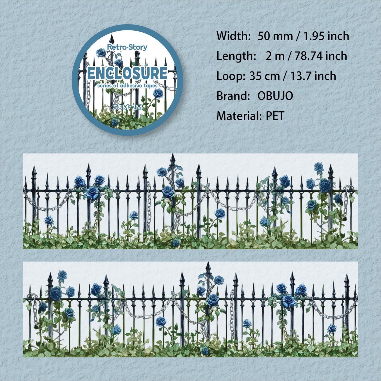 1 Roll Flower Fence PET Tape WGXL