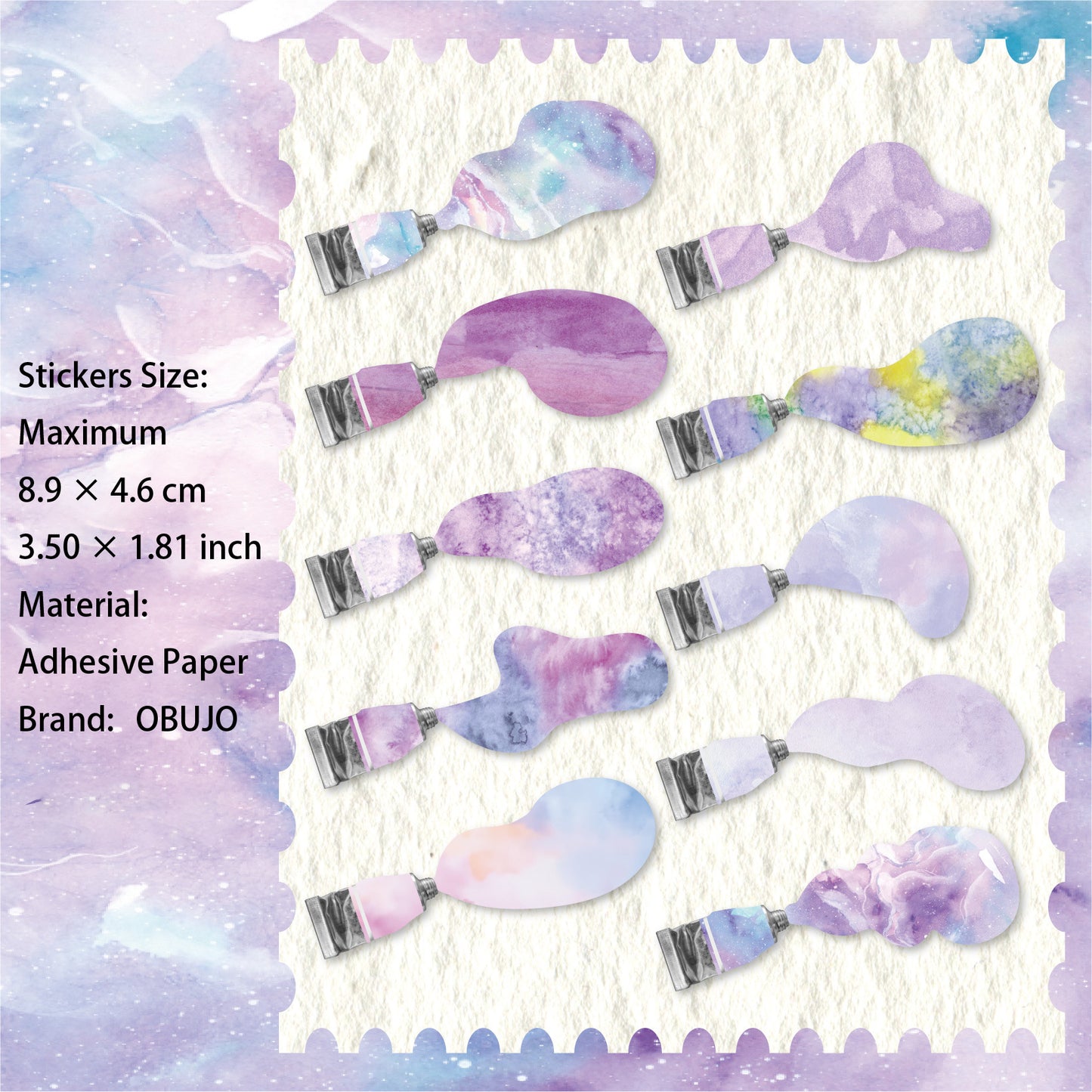 20 Pcs Paint Themed Stickers YLXL