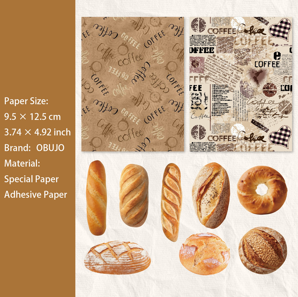 14 Pcs Baking Themed Journal Paper and Stickers MBWX