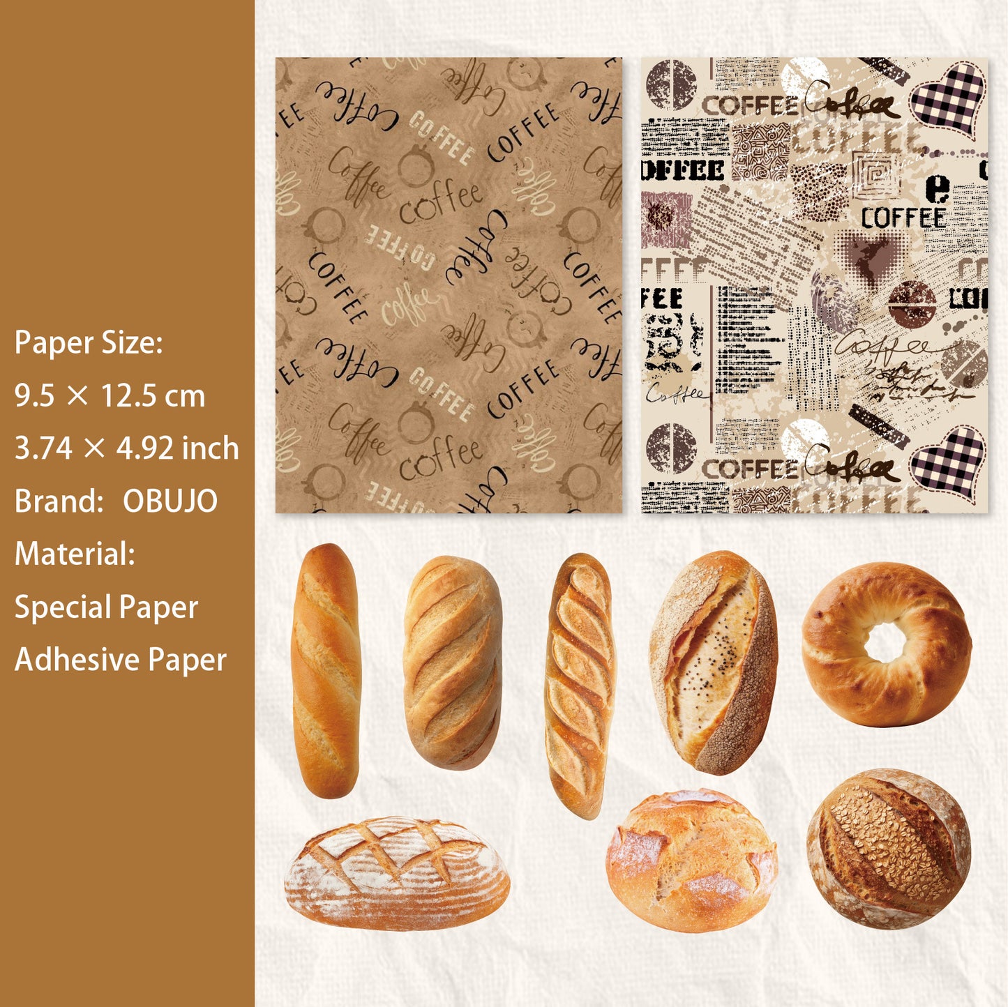 14 Pcs Baking Themed Journal Paper and Stickers MBWX
