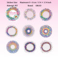 8 Pcs Blooming Flowers Leaf PET Stickers ZFXL
