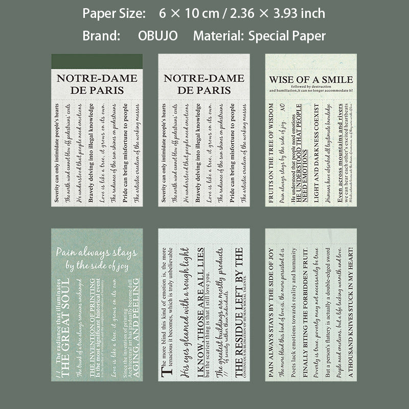 30 Sheets Famous Quote Journal Paper TSQY