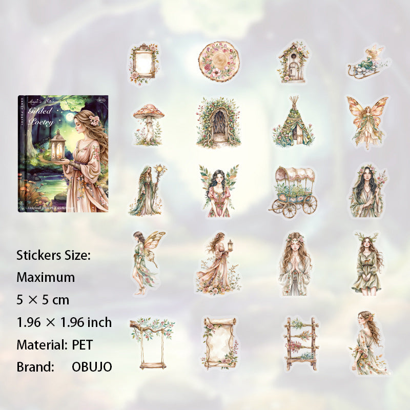 40 Pcs Fantasy Fairy PET Stickers MSHJ