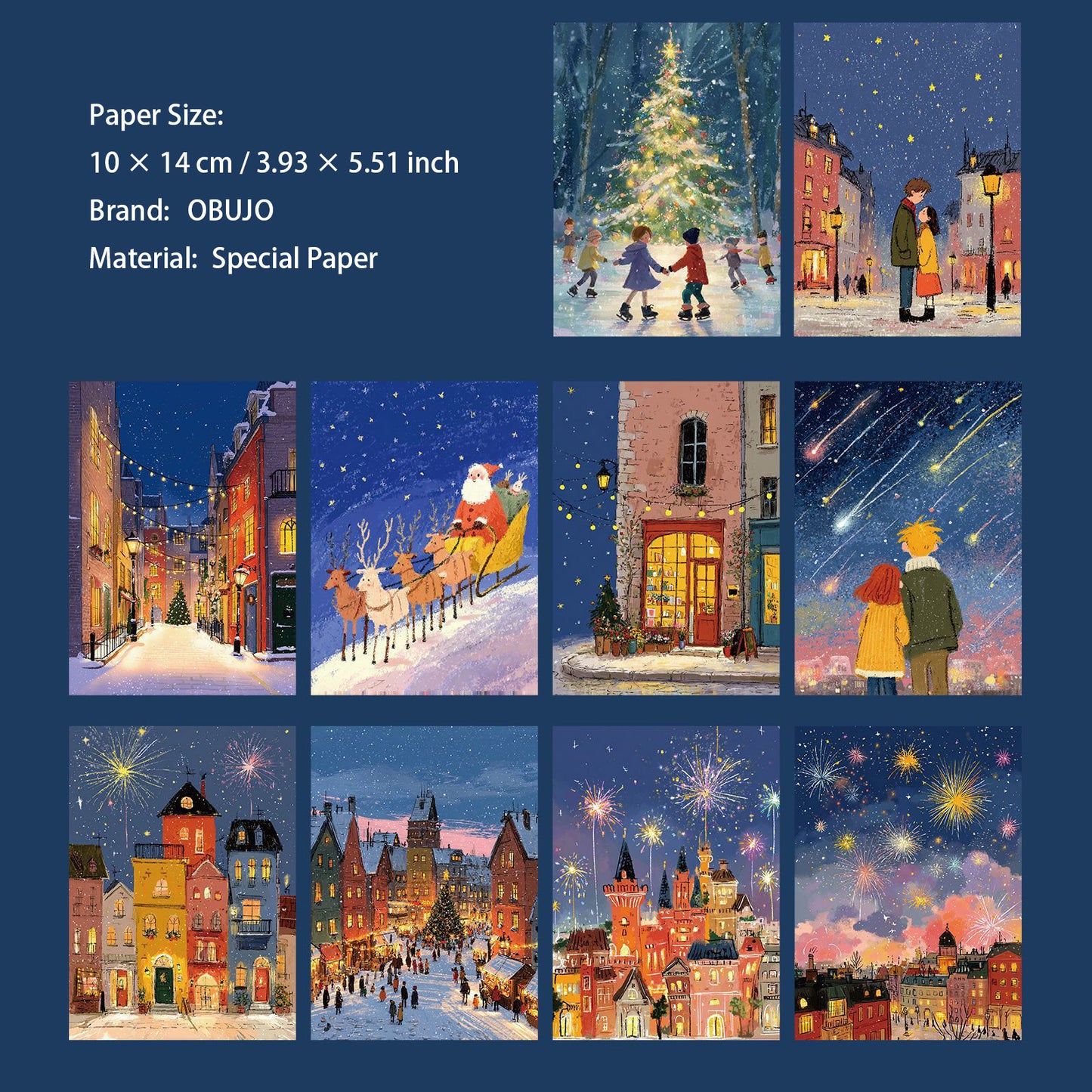 20 Pcs Christmas Night Journal Paper SDZY