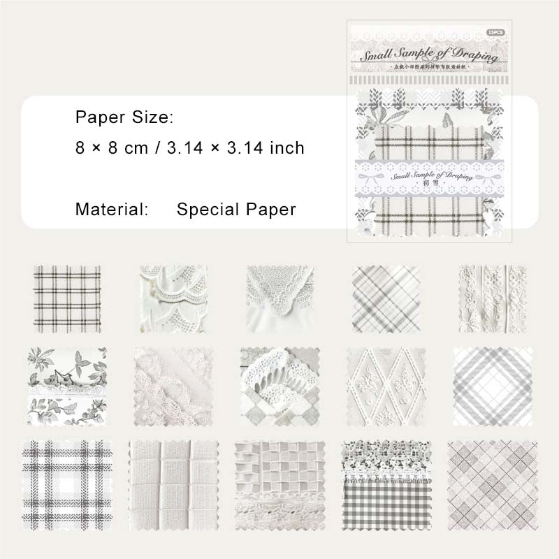 30 Pcs Fabric Texture Scrapbook Paper LCXYC