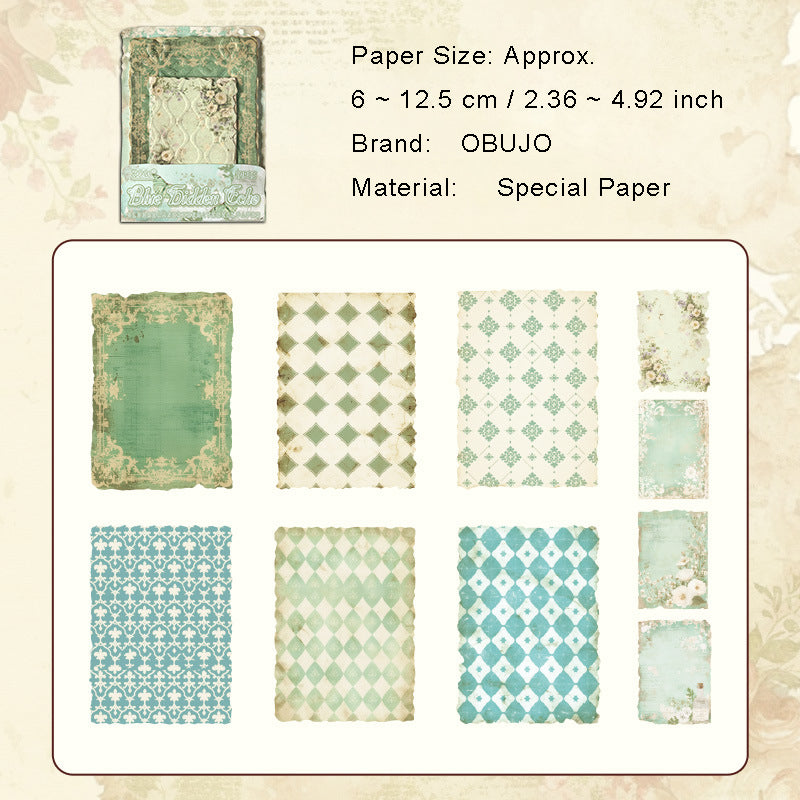 10 Sheets Vintage Embossed Scrapbook Paper XSJM