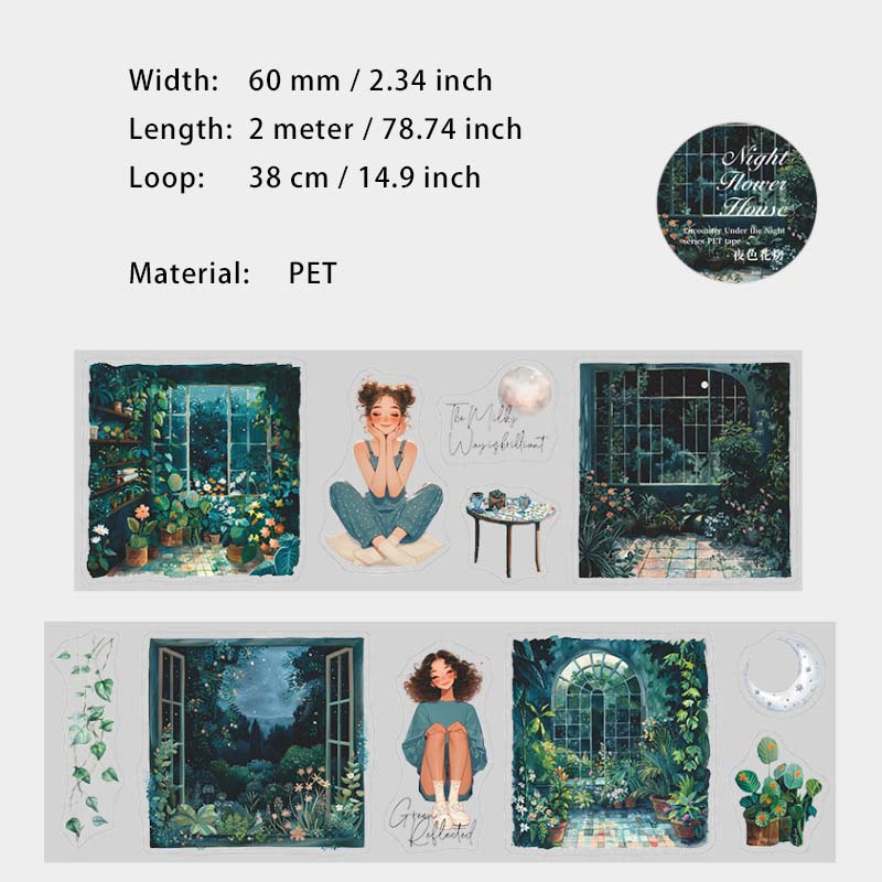 1 Roll Night Life PET Tape YMXXH