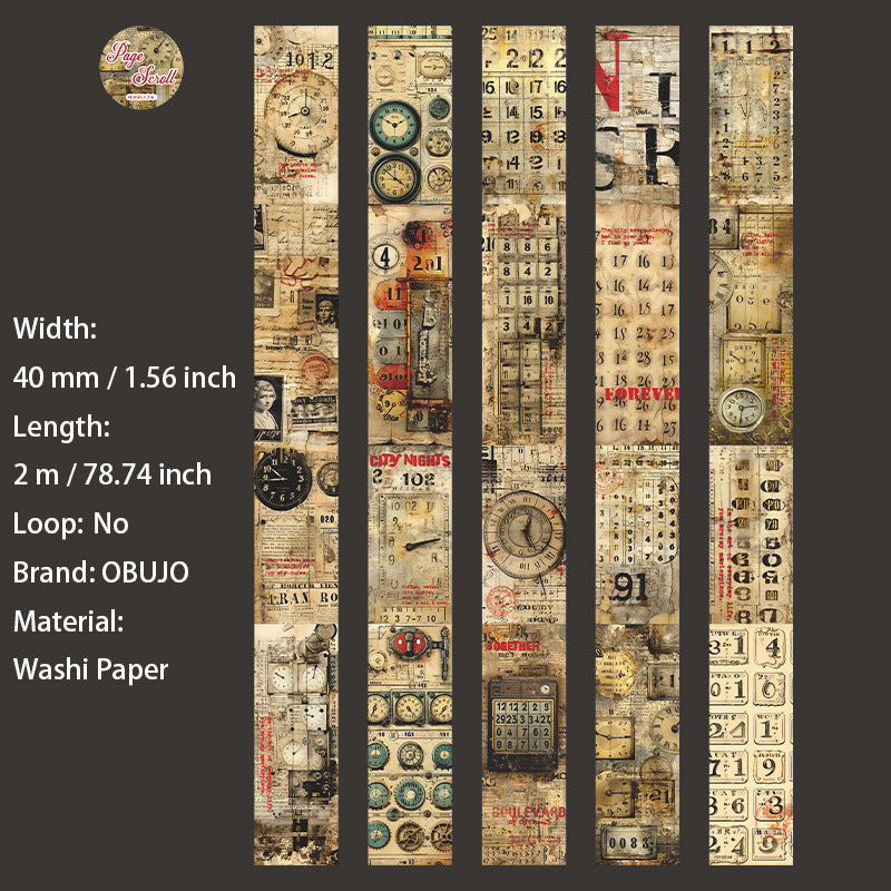1 Roll Vintage Newspaper Washi Tape SYJC
