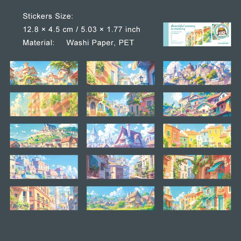 30 Pcs Natural Landscape Stickers Book JYZMJ