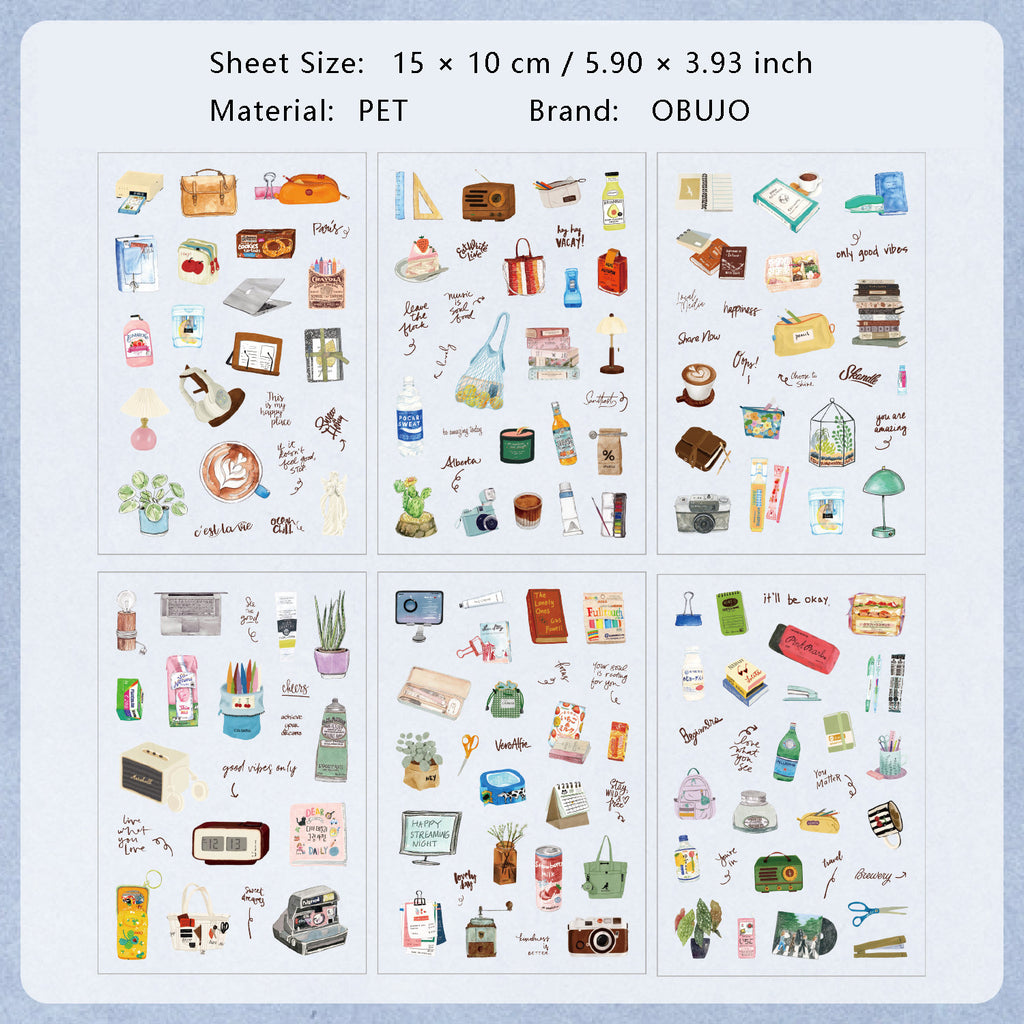 6 Sheets Life Style Planner Stickers SHXZ