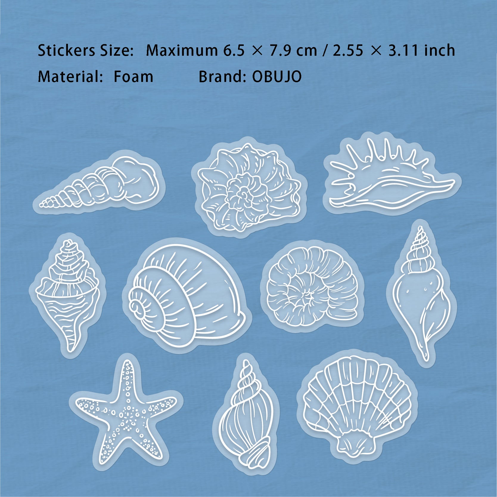 10 Pcs Flower Foam Stickers BWXL