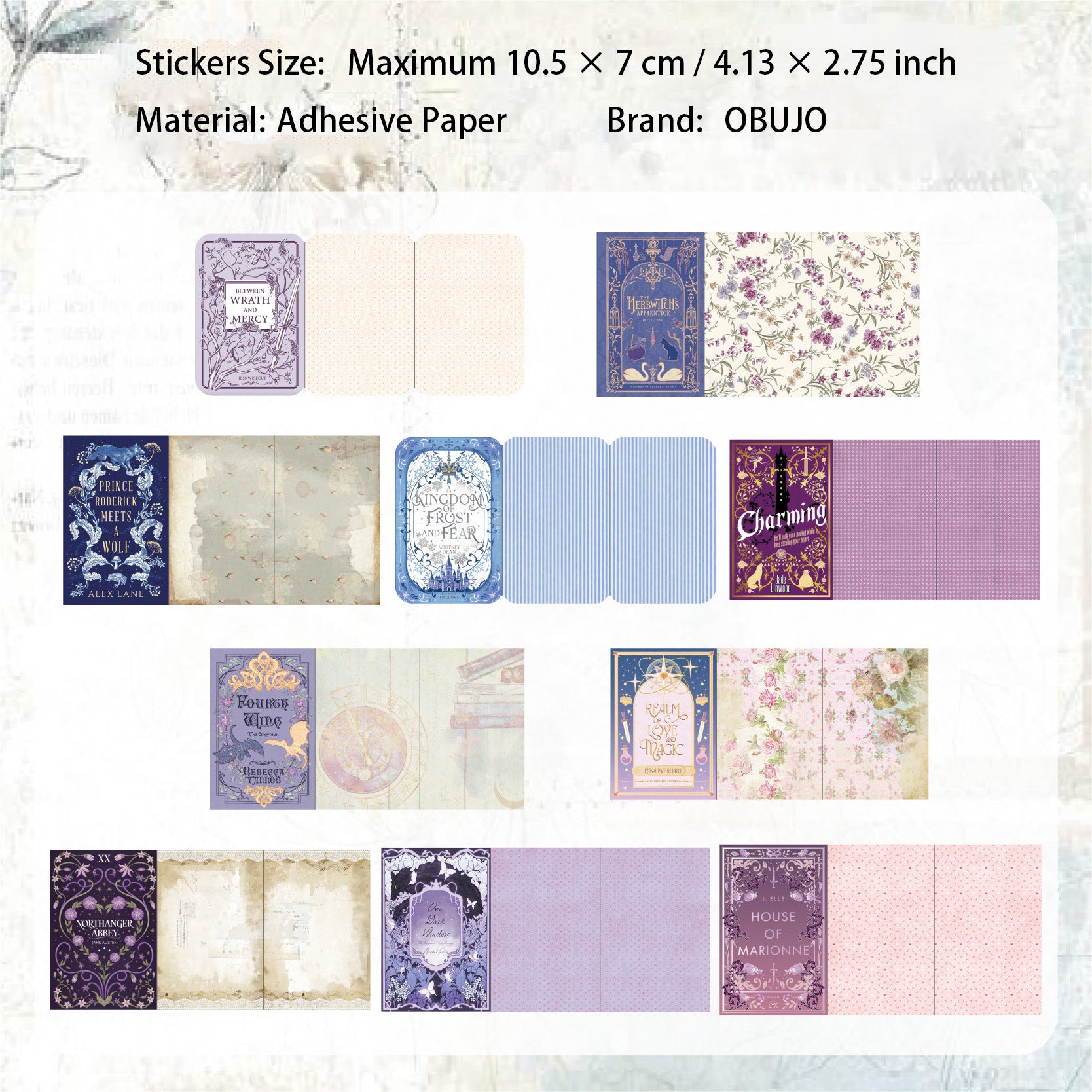 20 Pcs Creative Vitnage Book Themed Stickers SJXYJ