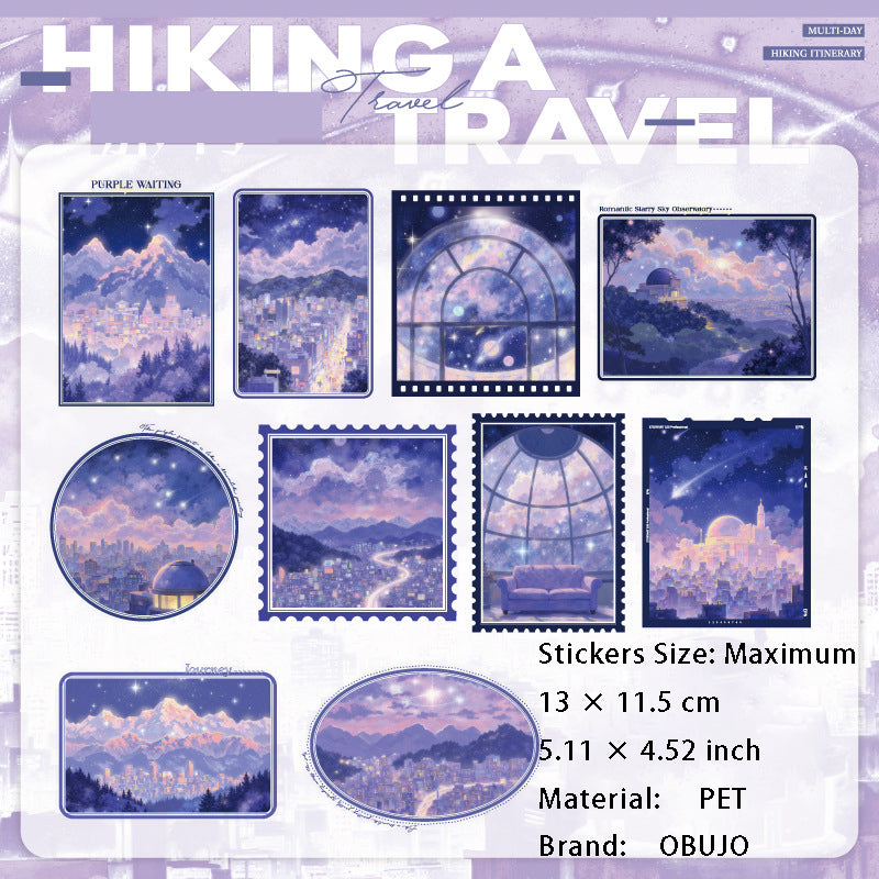 10 Pcs Travel Landscape PET Stickers TBLX