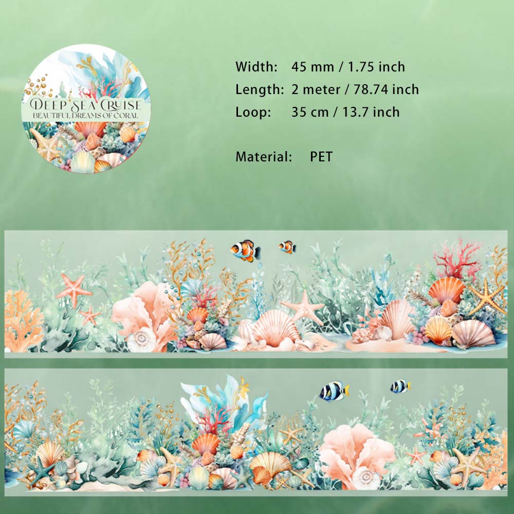 1 Roll Sea Shell Coral PET Tape SHLAY