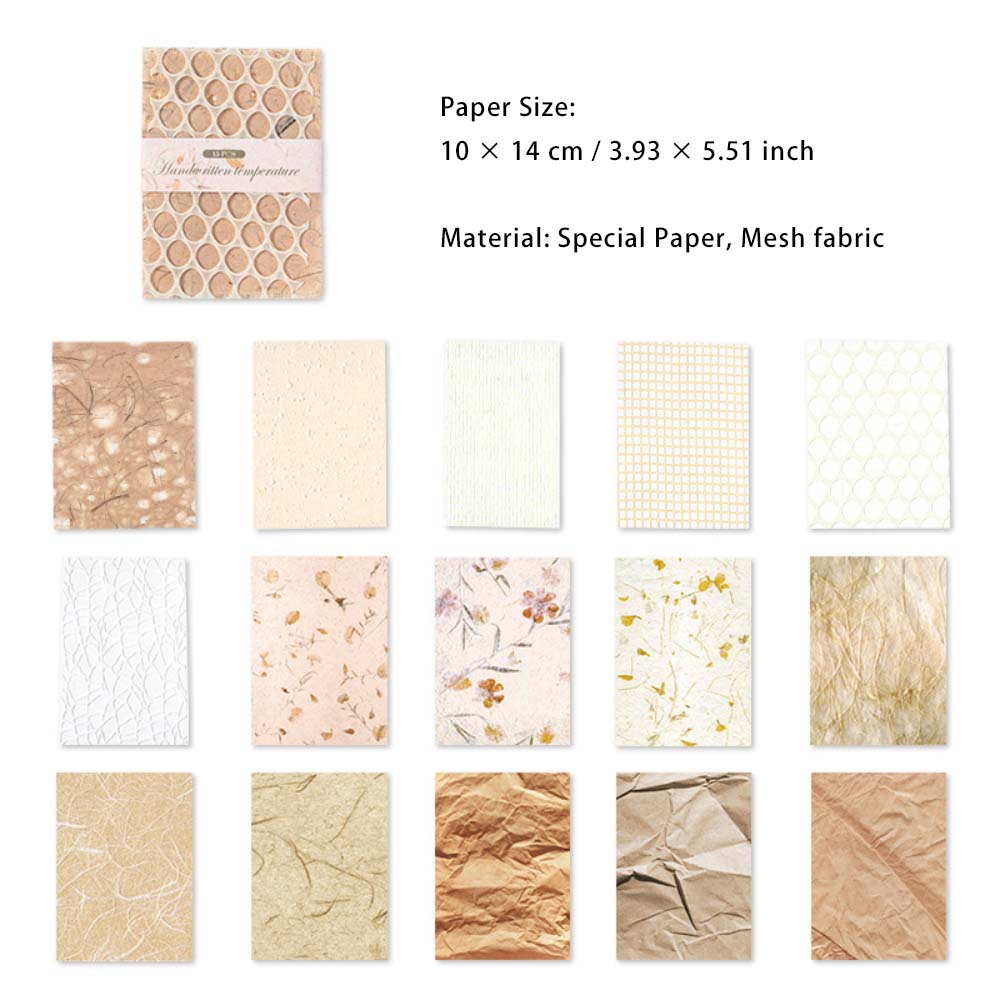 15 Sheets Scrapbook Paper and Textured Paper SXWD