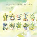 20 Pcs Botanical Plant PET Stickers ZWYX