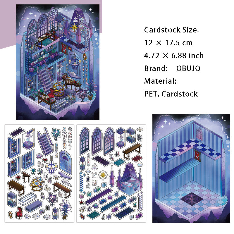 3D Shop Scene DIY PET Stickers JRYY