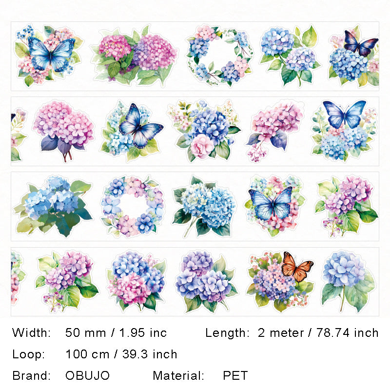 1 Roll Flower PET Stickers Tape SKSJ