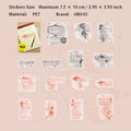 15 Pcs Vintage Letter PET Stickers BBXJ