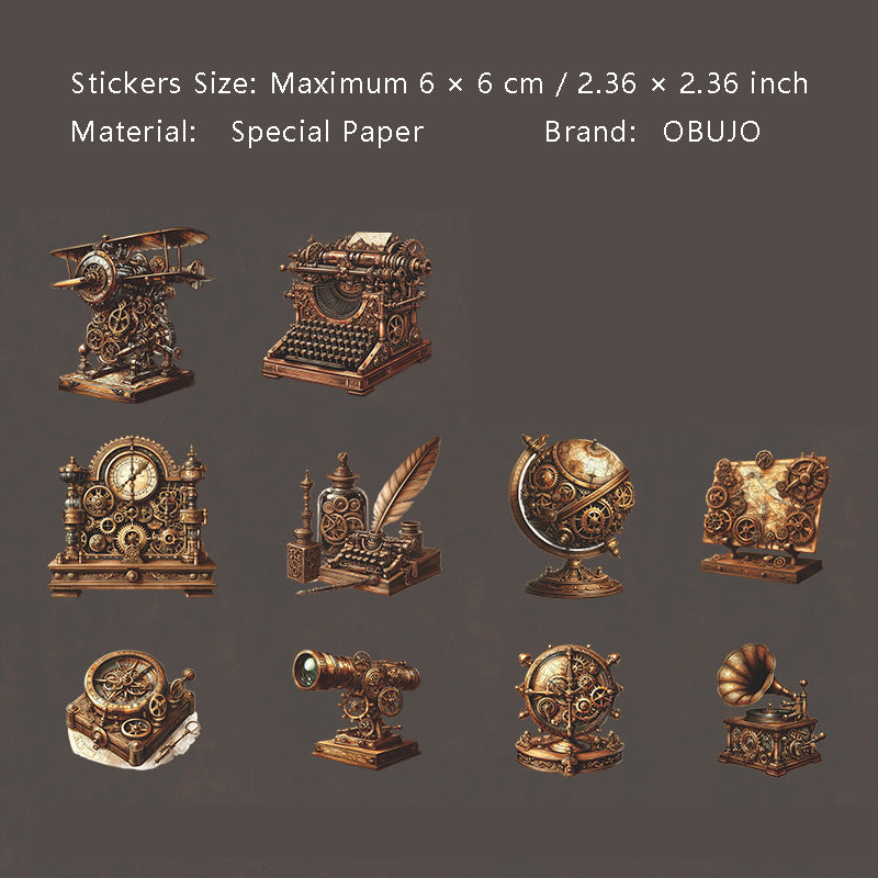 20 Pcs Vintage Metal Art Stickers JSSCS