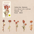 10 Pcs Large Size Rose PET Stickers MGYD