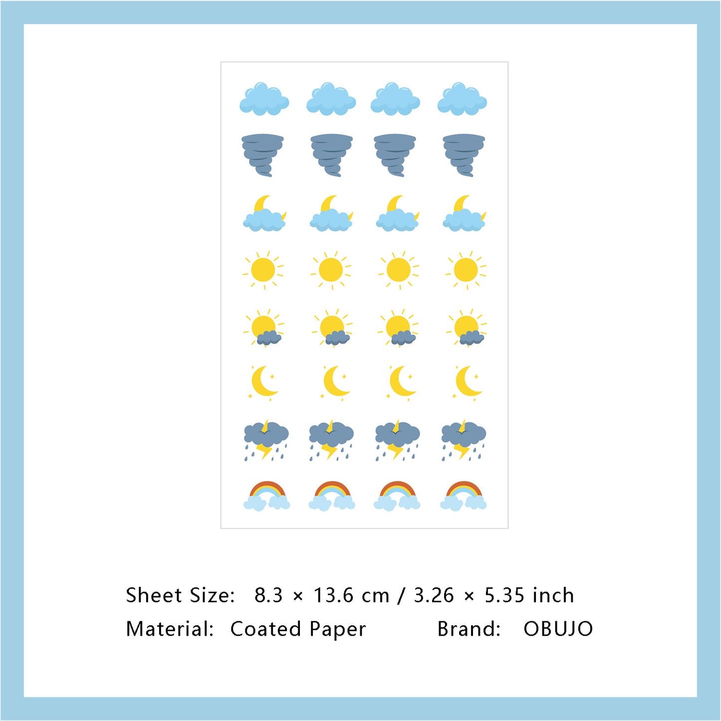 1 Sheet Daily Calender Planner Stickers DZTX