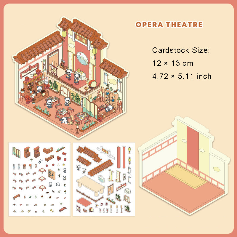 3D Shop Room Scene Stickers Kit KTJS