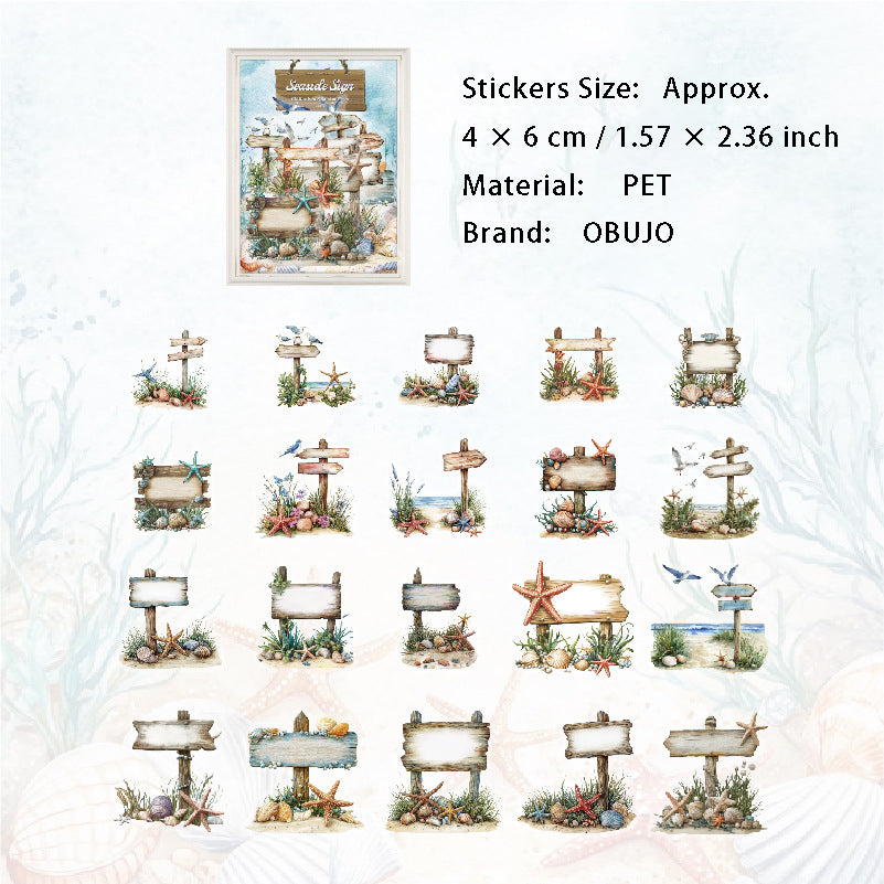40 Pcs Road Signs PET Stickers JTMJ