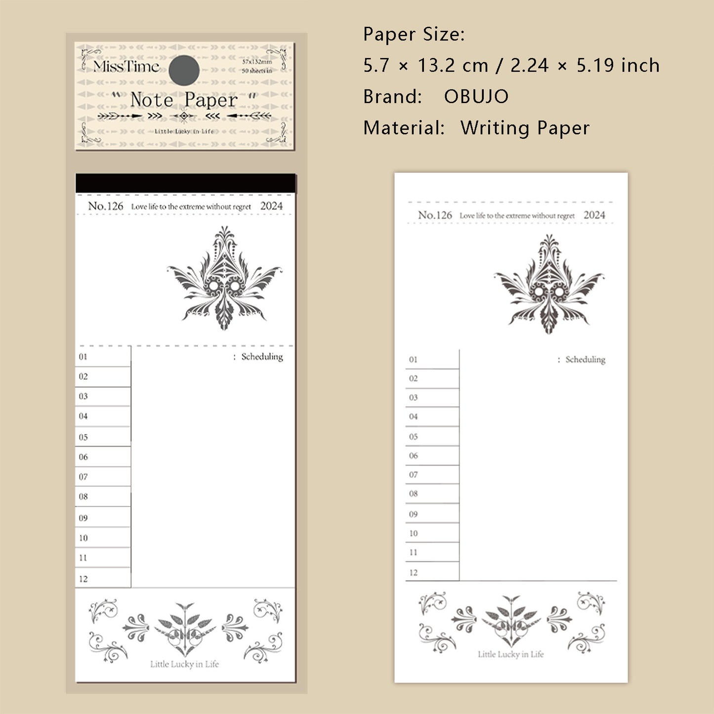 20 Sheets Vitnage Notepad YCYX