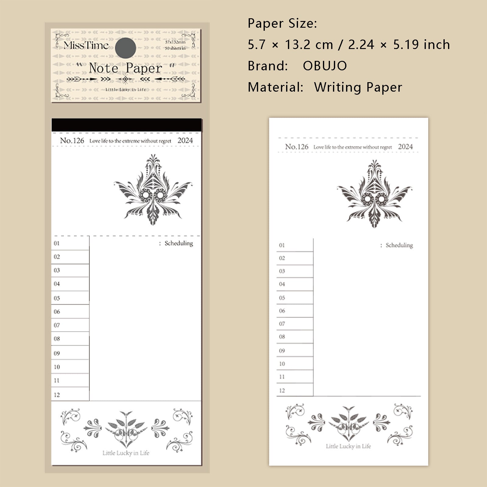 20 Sheets Vitnage Notepad YCYX